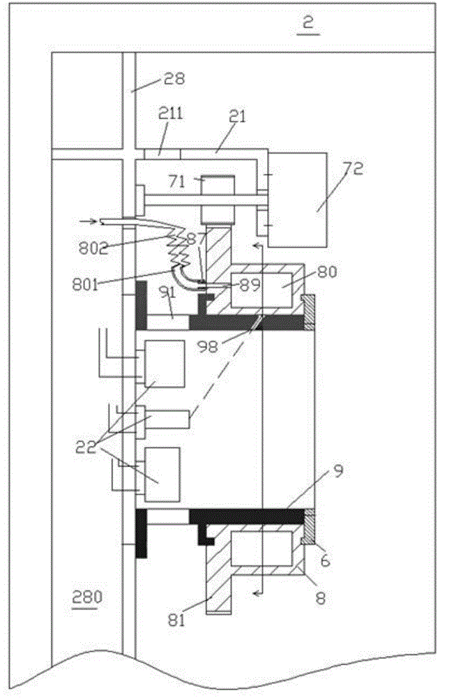 Electric cabinet with light direction and capable of local cooling