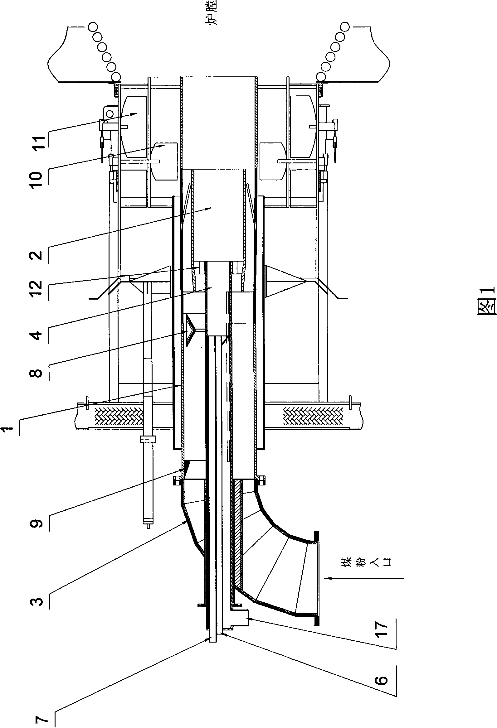 Low NOx cyclone micro-oil coal powder burner