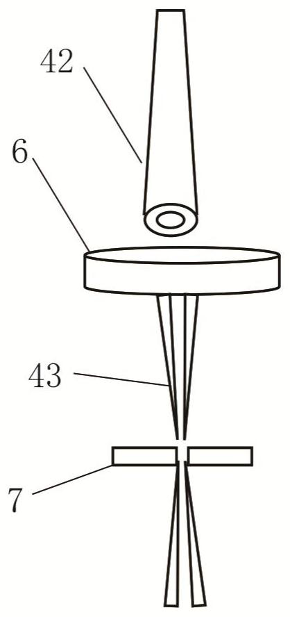 Laser joint cutting device with adjustable machining size and controllable taper