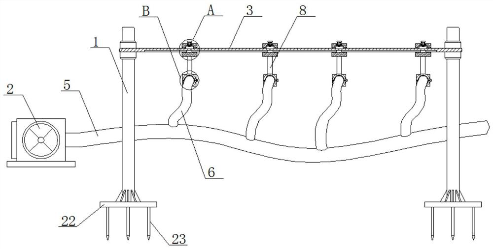 Grape frost prevention device suitable for vineyard