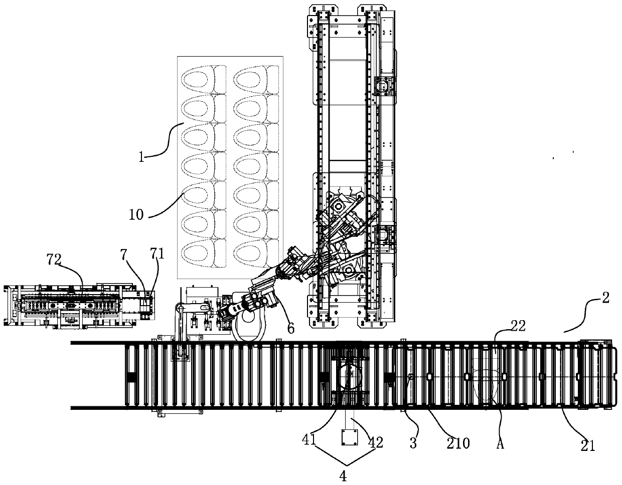 Automatic kiln-loading device and automatic kiln-loading method for sanitary ceramics