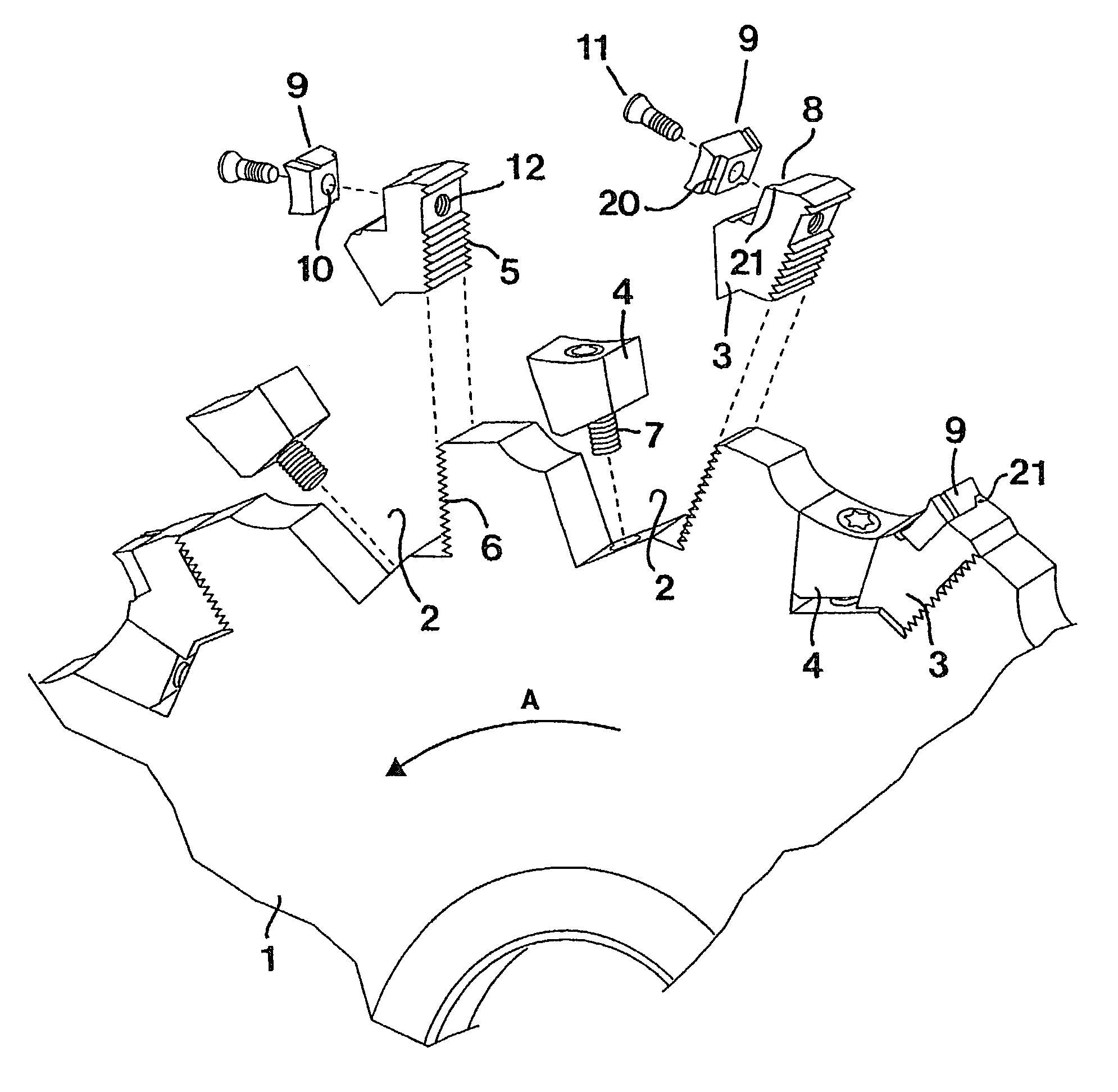 Slotting cutter and cutting insert therefor