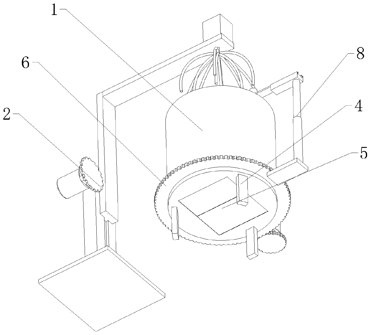 Concrete stirring device convenient to clean