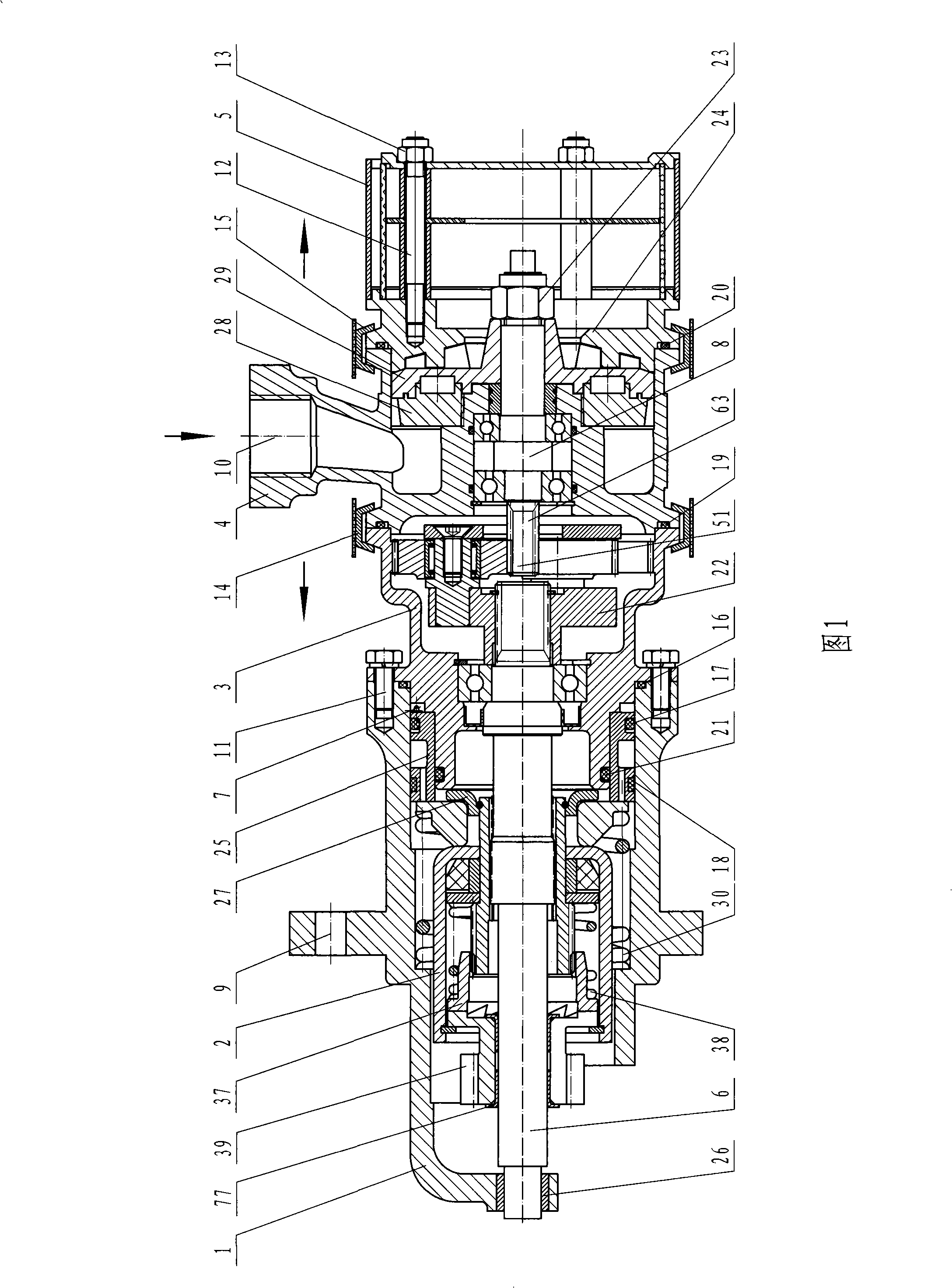 Turbine type gas starting equipment of diesel engine