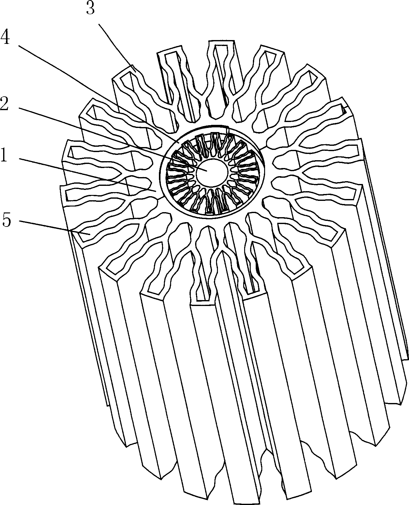 Double-moulded tube dustproof heat exchanger