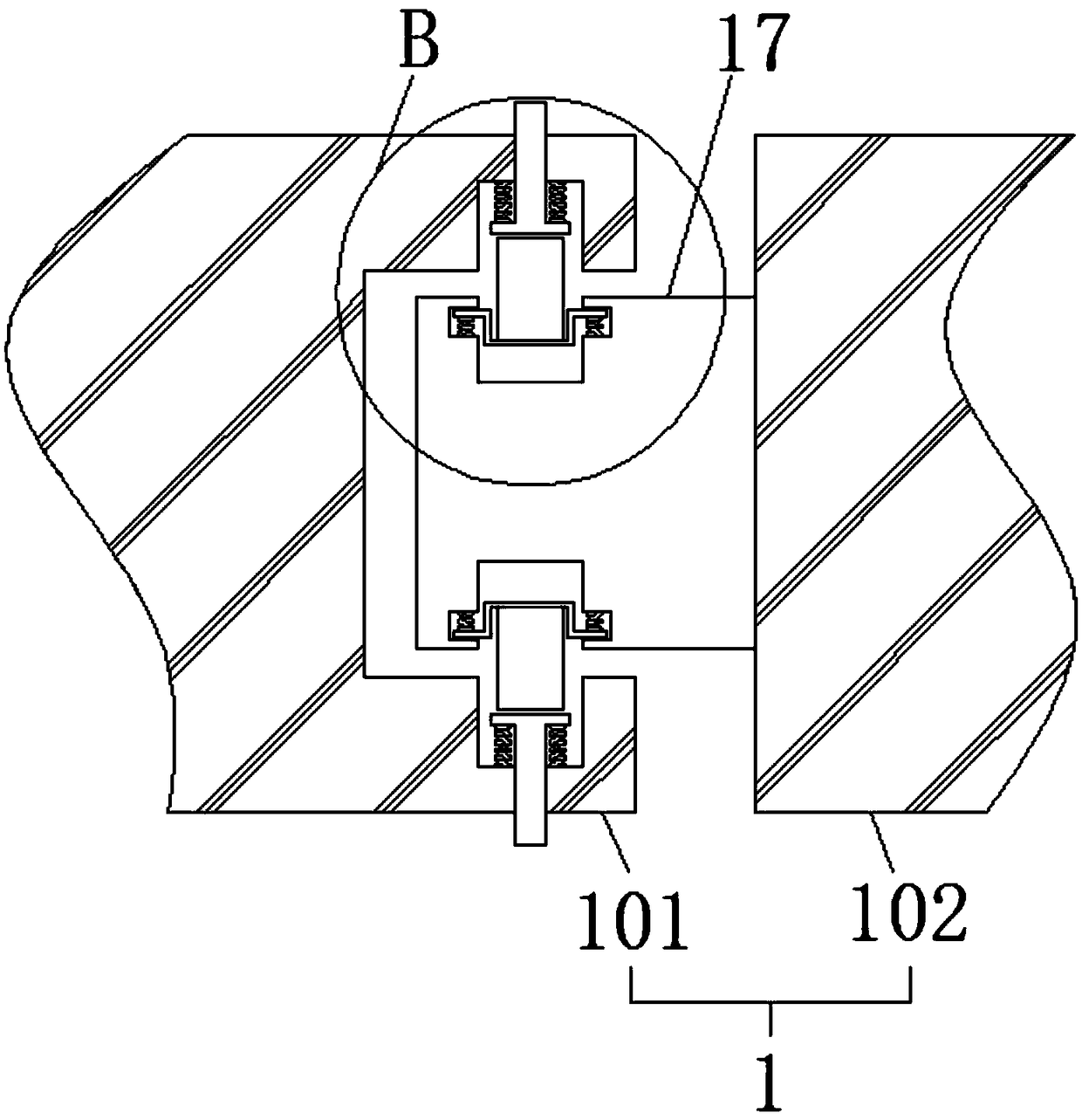 Shelf environmental-protection cross beam device for warehousing equipment