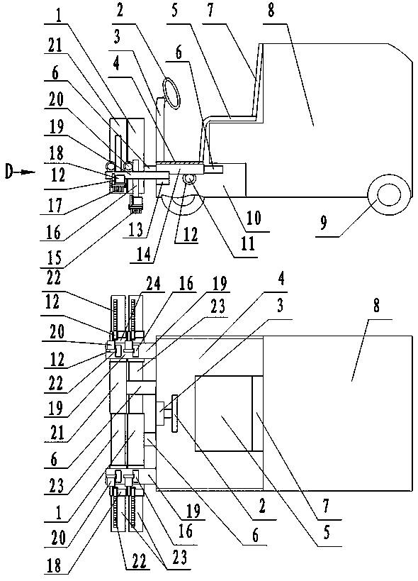 Reel front cleaning mopping machine