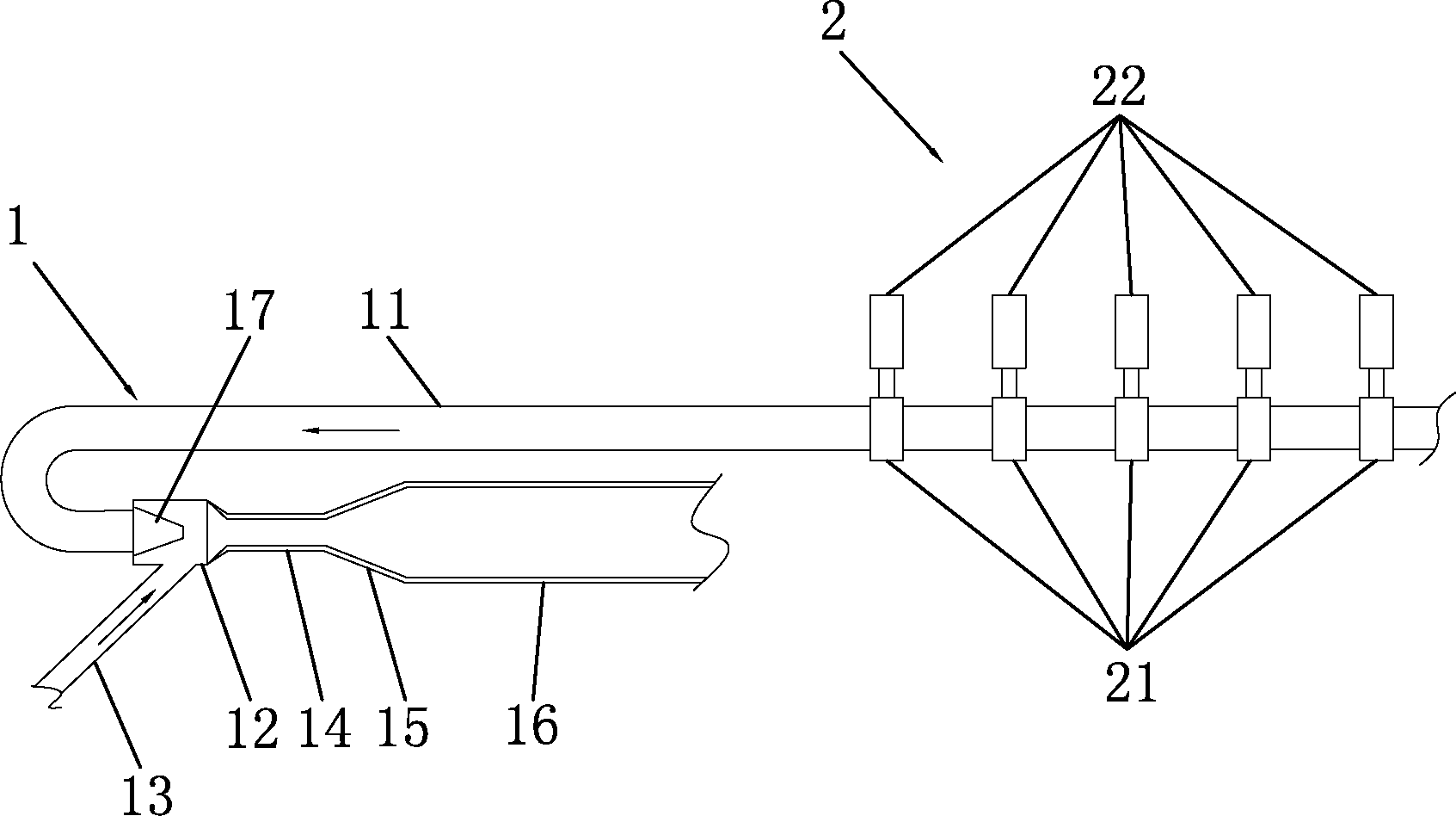 Jet type sand dredger