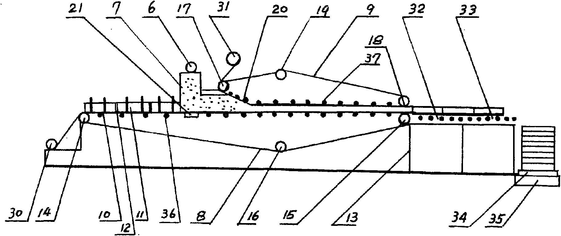 Bentonite waterproof board and method and special device for manufacturing same