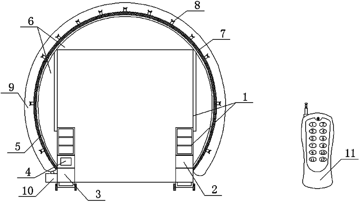 Fully-enclosed movable type spray maintenance platform