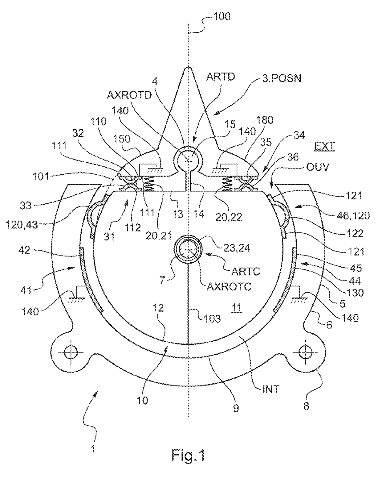 Electric control mechanism, and an aircraft