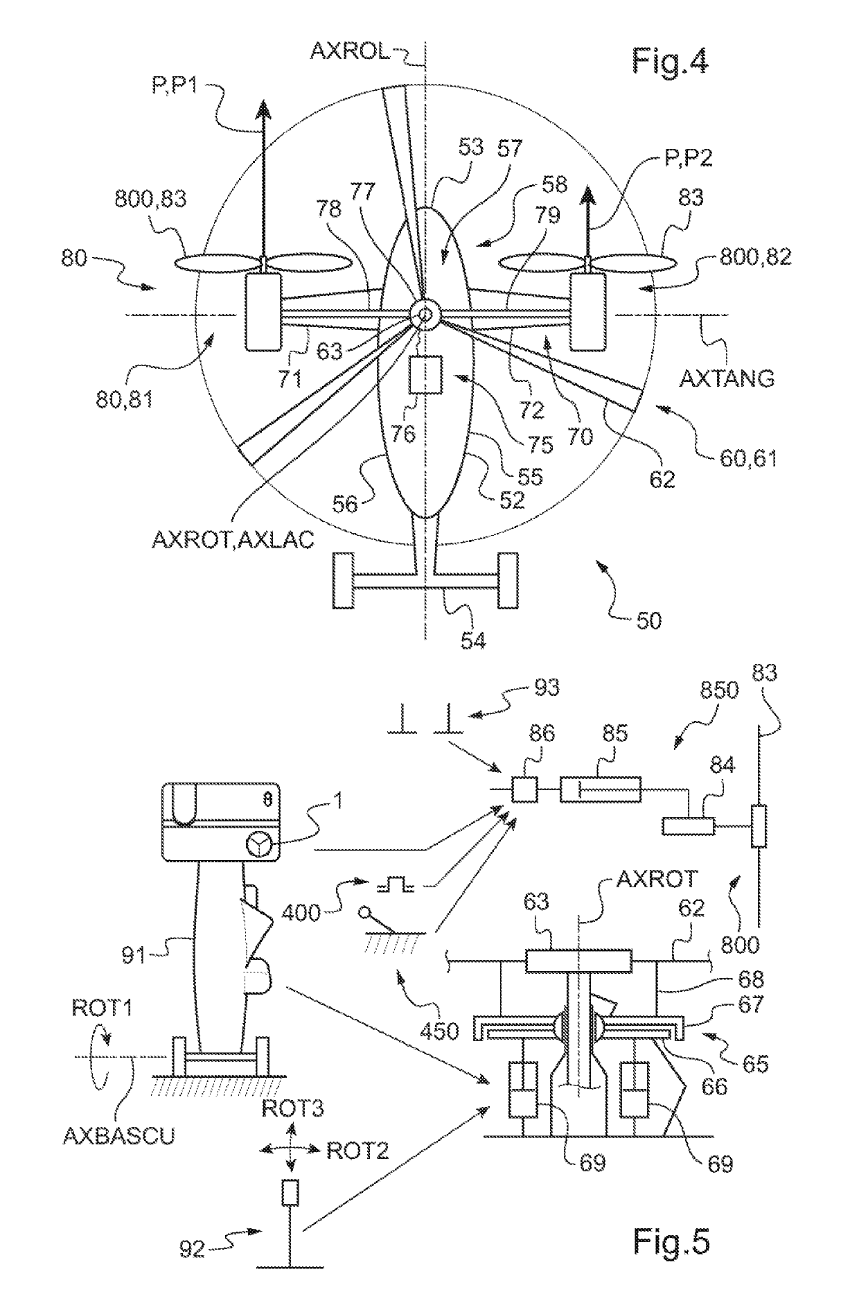 Electric control mechanism, and an aircraft