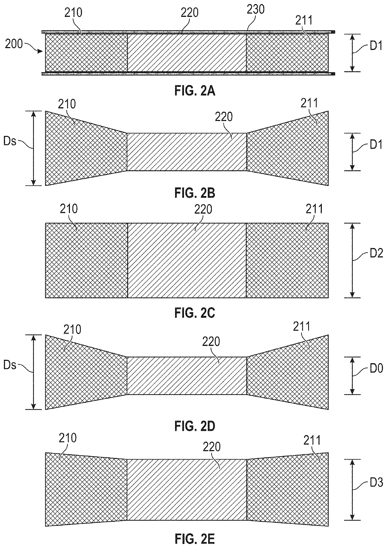 Devices with dimensions that can be reduced and increased in vivo, and methods of making and using the same