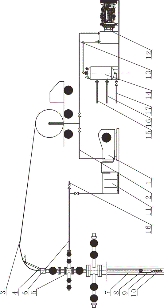 Method and device for mechanically removing sand and draining liquid from pit shaft of oil/gas well in underbalanced state