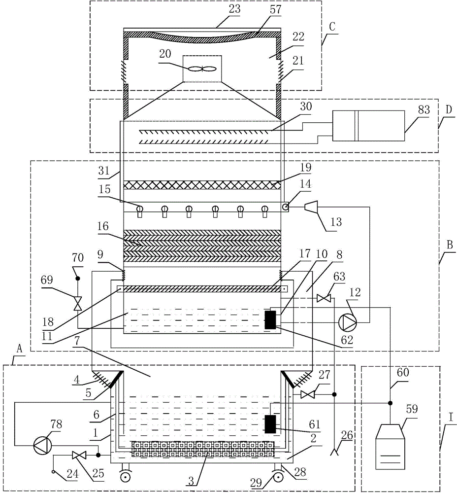 Washing type air purifying system