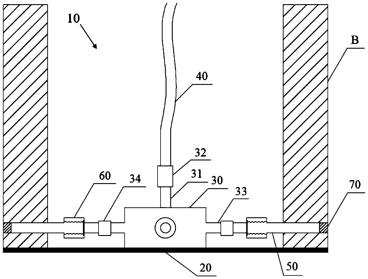 Grouting device and grouting method