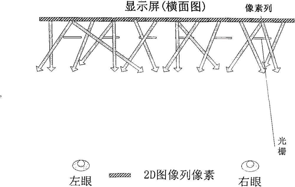 Optically controlled grating type free and stereo display device and preparation method thereof