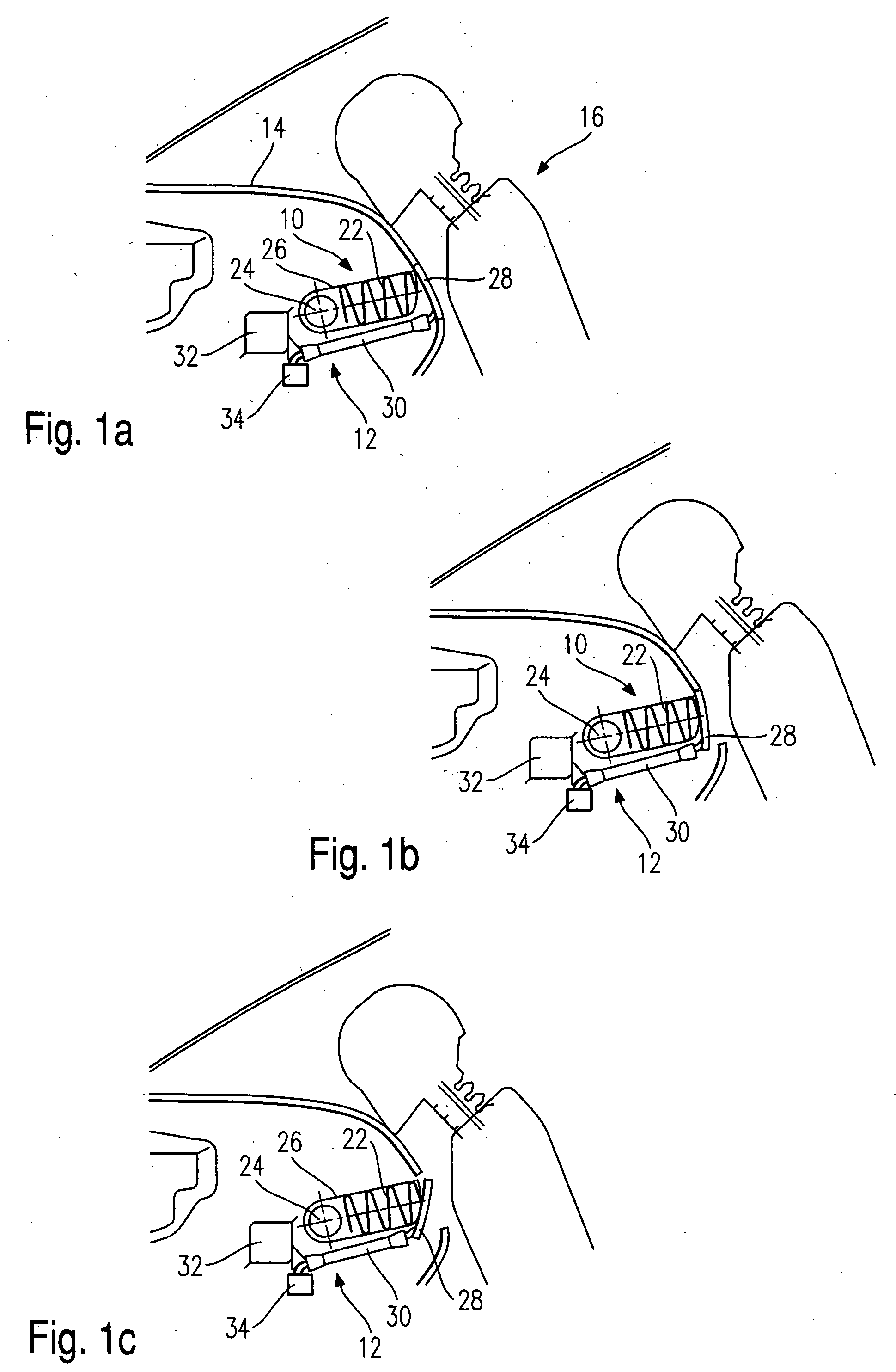 Actuating device for a safety means