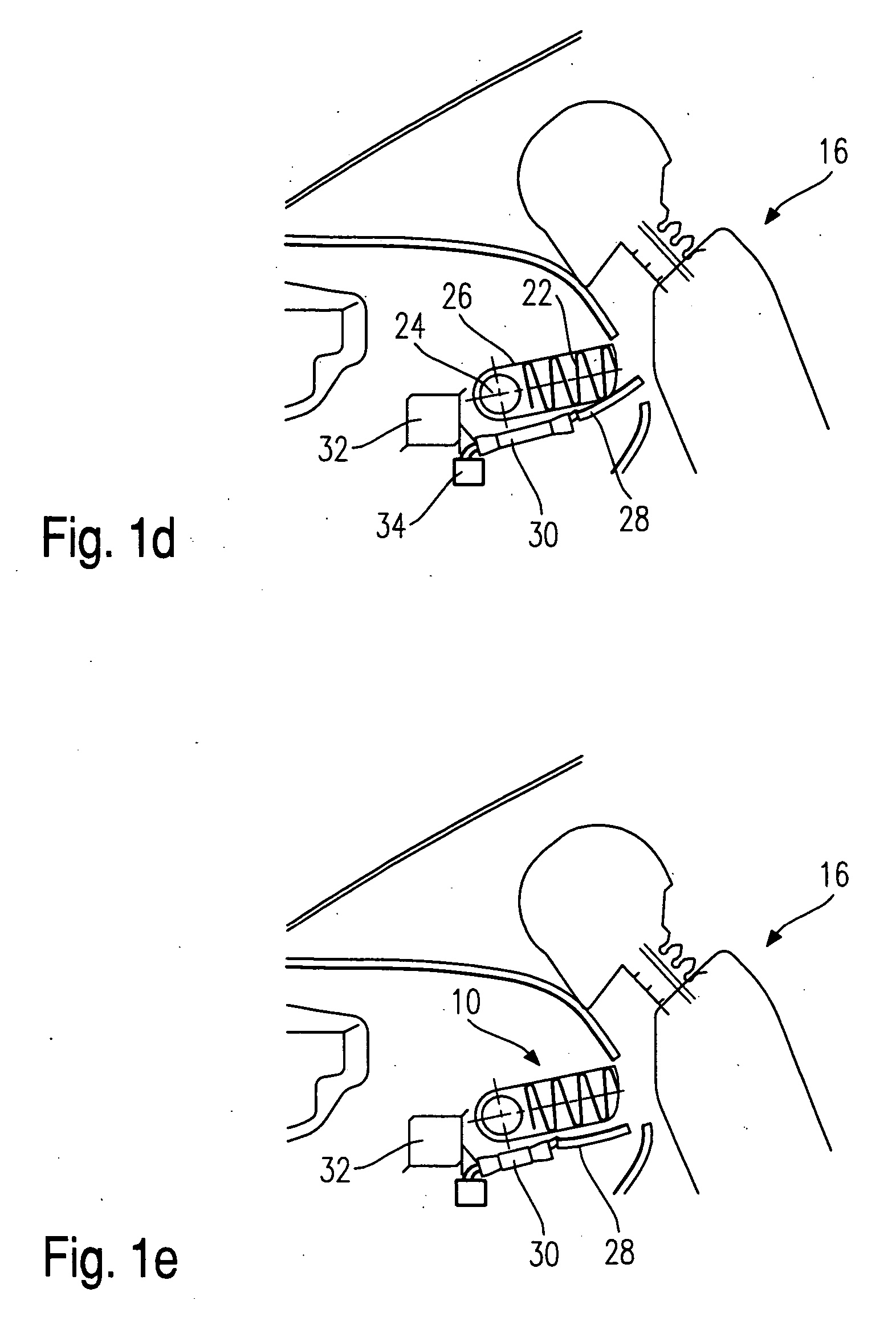 Actuating device for a safety means