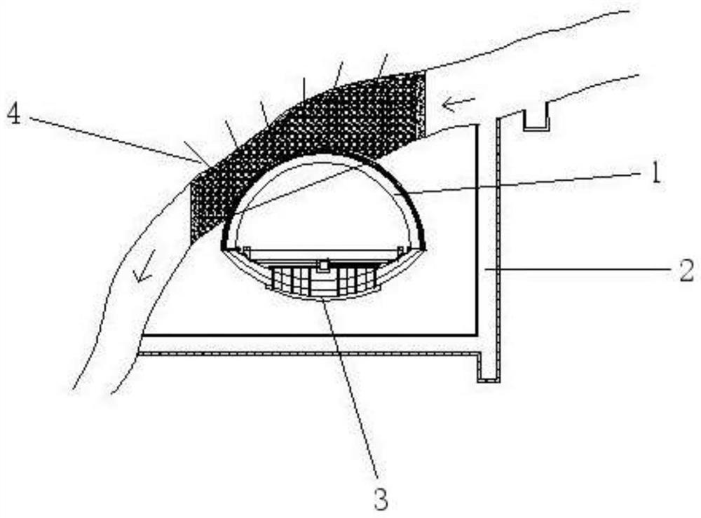 Water drainage system and method for tunnel passing through karst cave