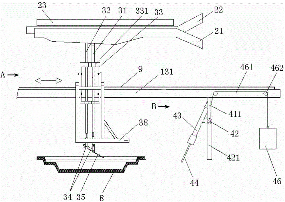 Automatic slag removal machine for ingot casting