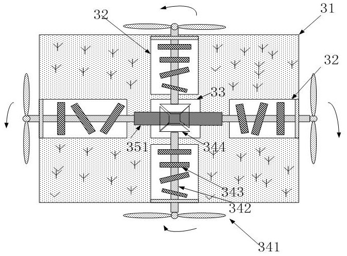 Light-reflecting bird-repelling device at power transmission line tower cross arm