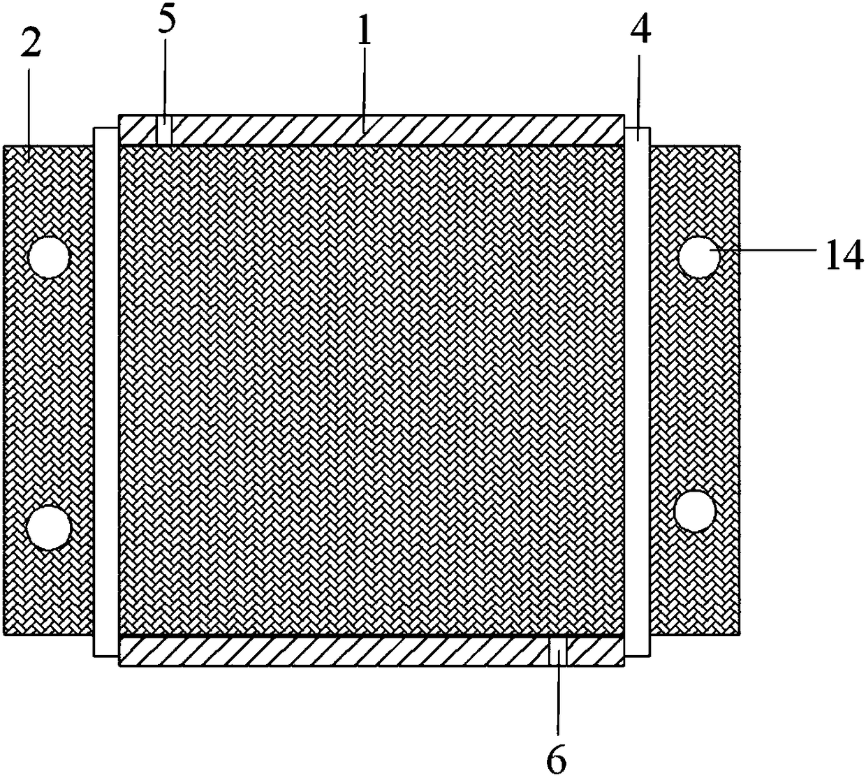 A composite frame low-voltage bus duct and preparation method thereof