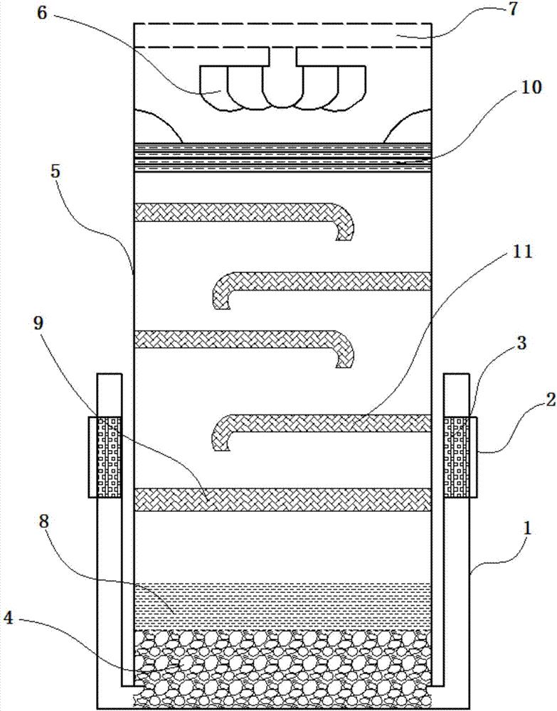 Novel air filtering structure