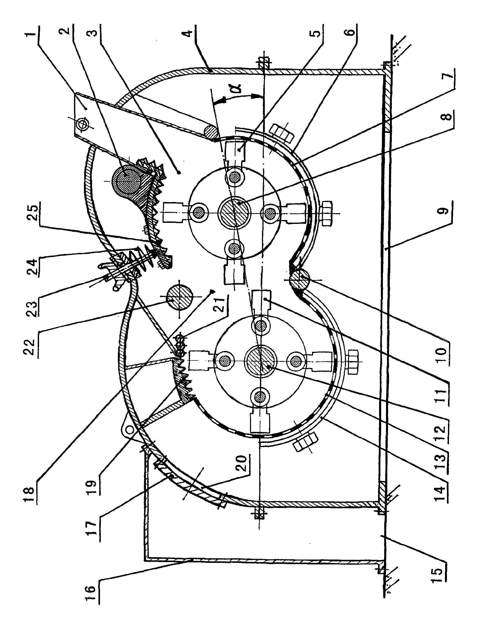 Dual-roller dual-cavity three-impact crusher