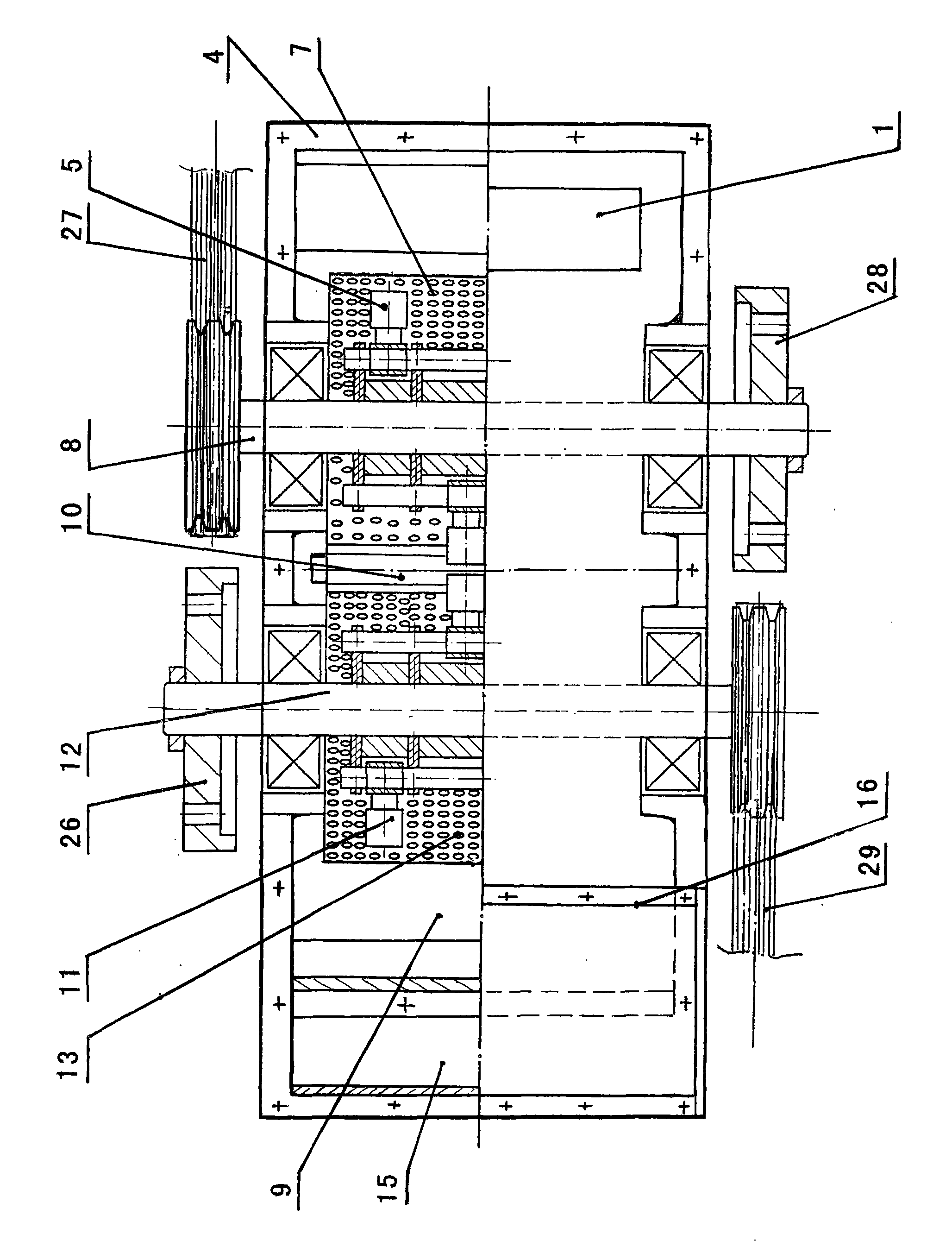 Dual-roller dual-cavity three-impact crusher