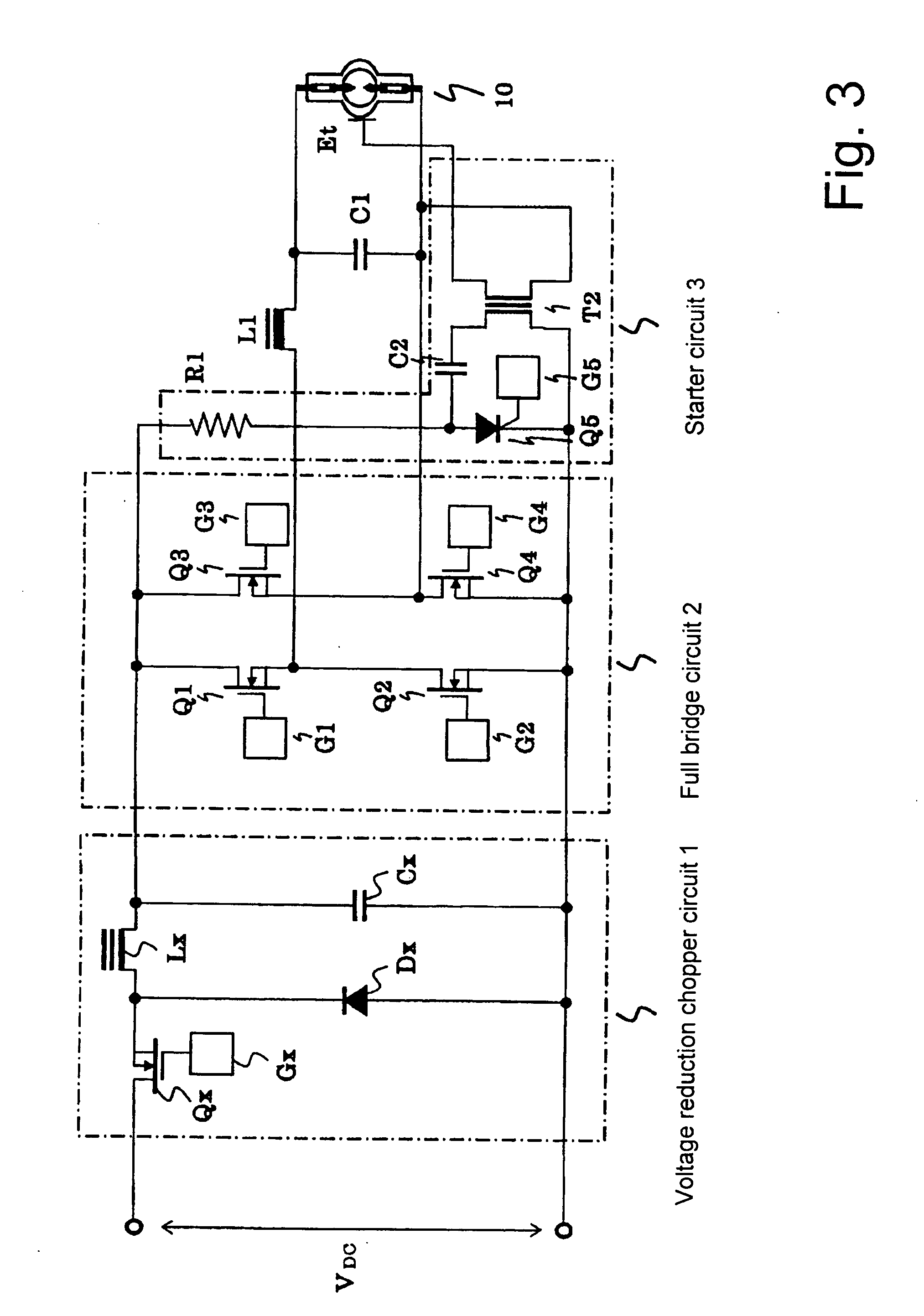 Device for operation of a high pressure discharge lamp