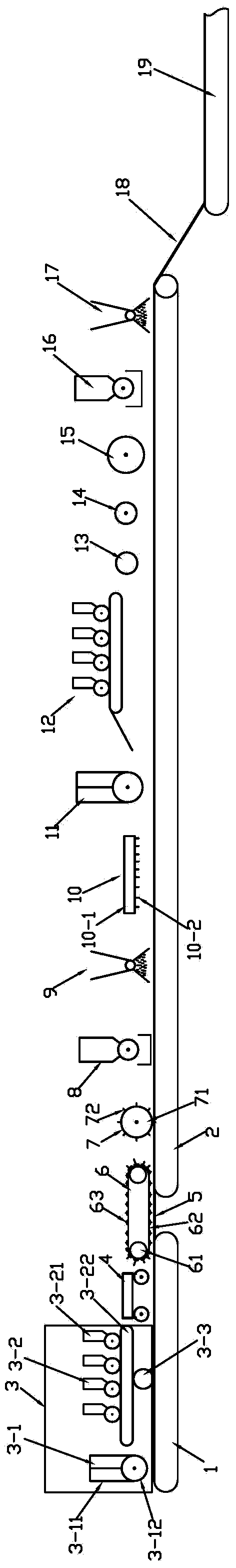 Distributing method for glazed ceramic tiles and equipment for implementing distributing method