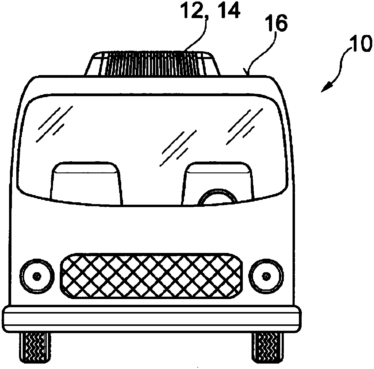 Air-conditioning system for a vehicle, in particular rooftop air-conditioning system, and vehicle having an air-conditioning system of said type