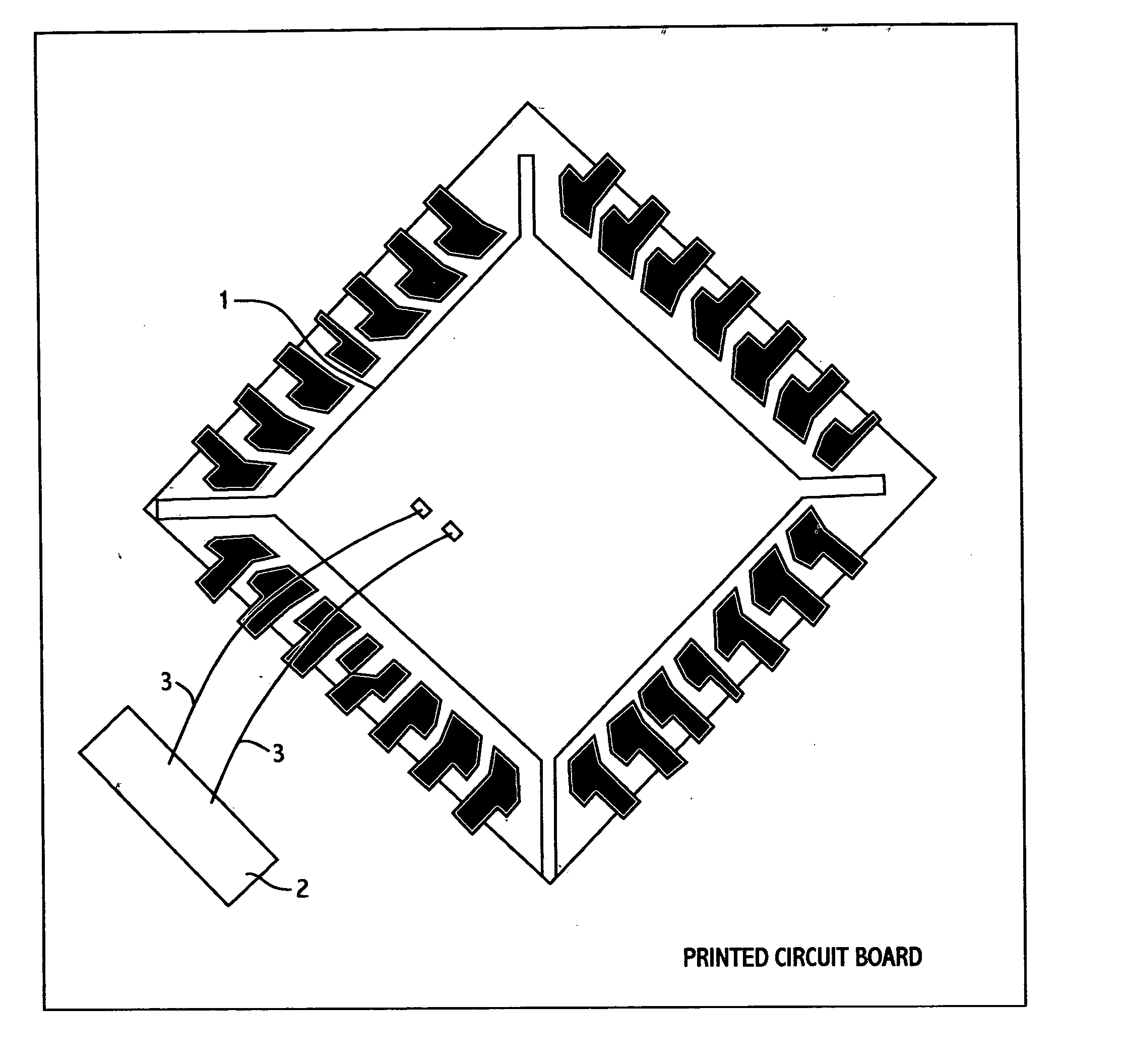 Integrated circuit package having an inductance loop formed from a multi-loop configuration