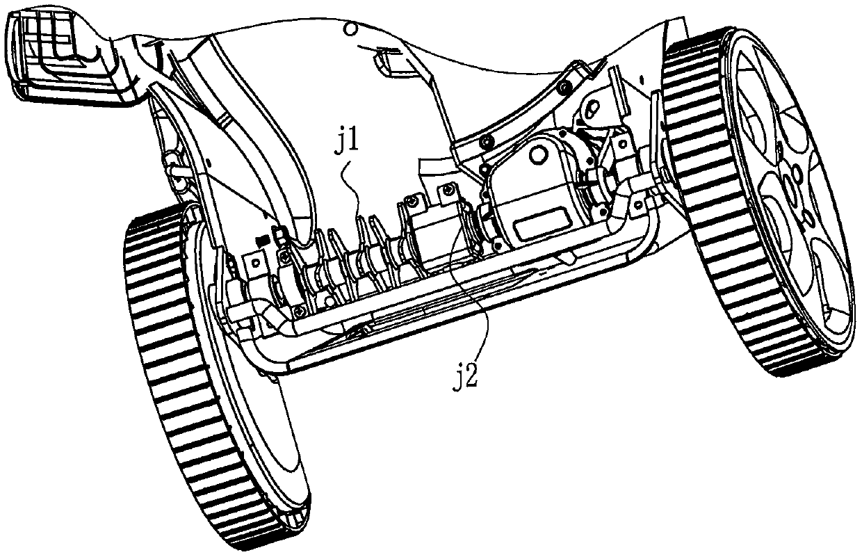 Mower with handrails capable of folding inwards simply and elastically