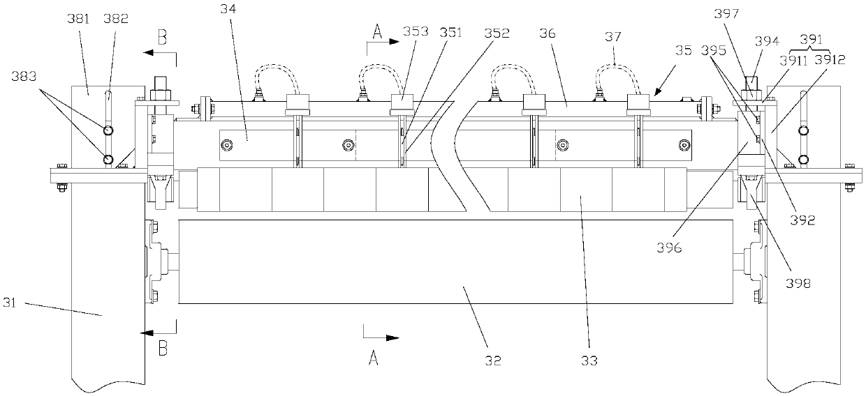 Composite net-shaped grid manufacturing equipment for storage battery