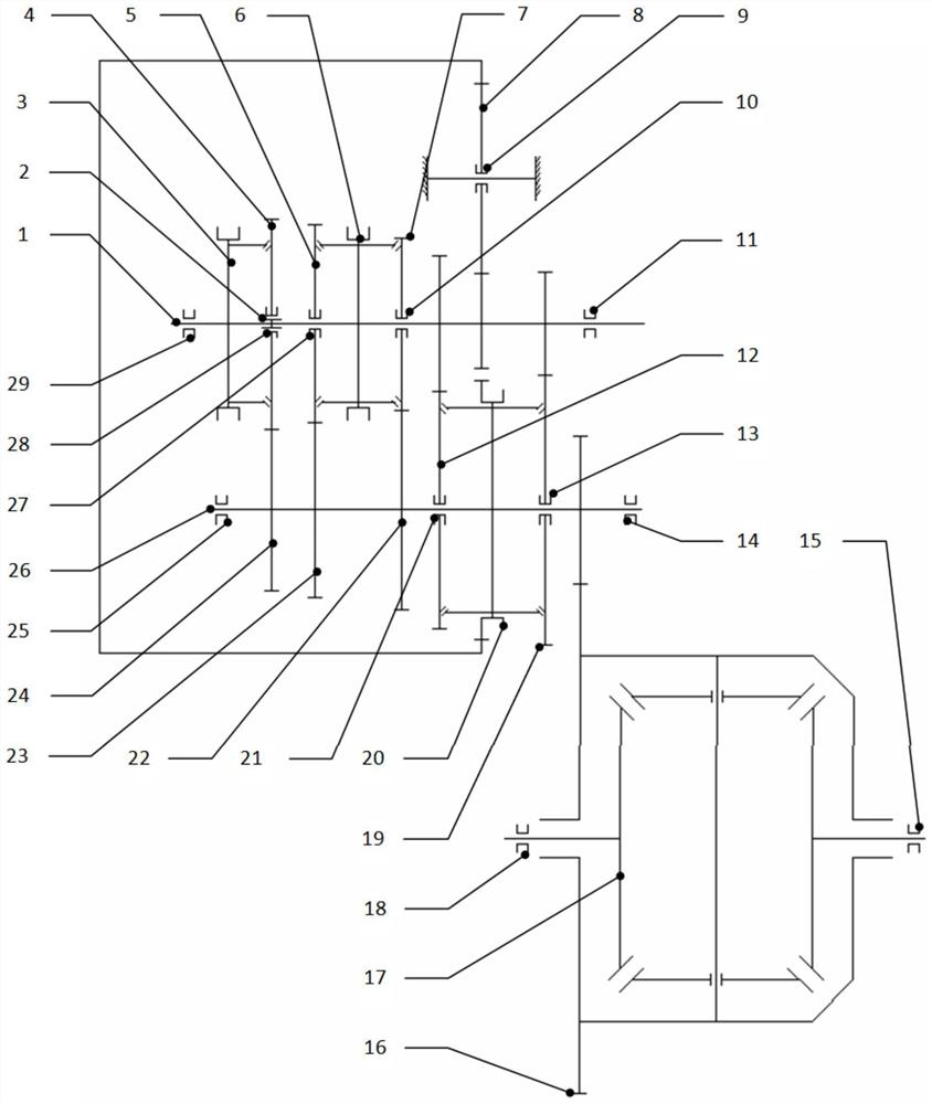 Gear interlocking mechanism for transmission and manual transmission assembly