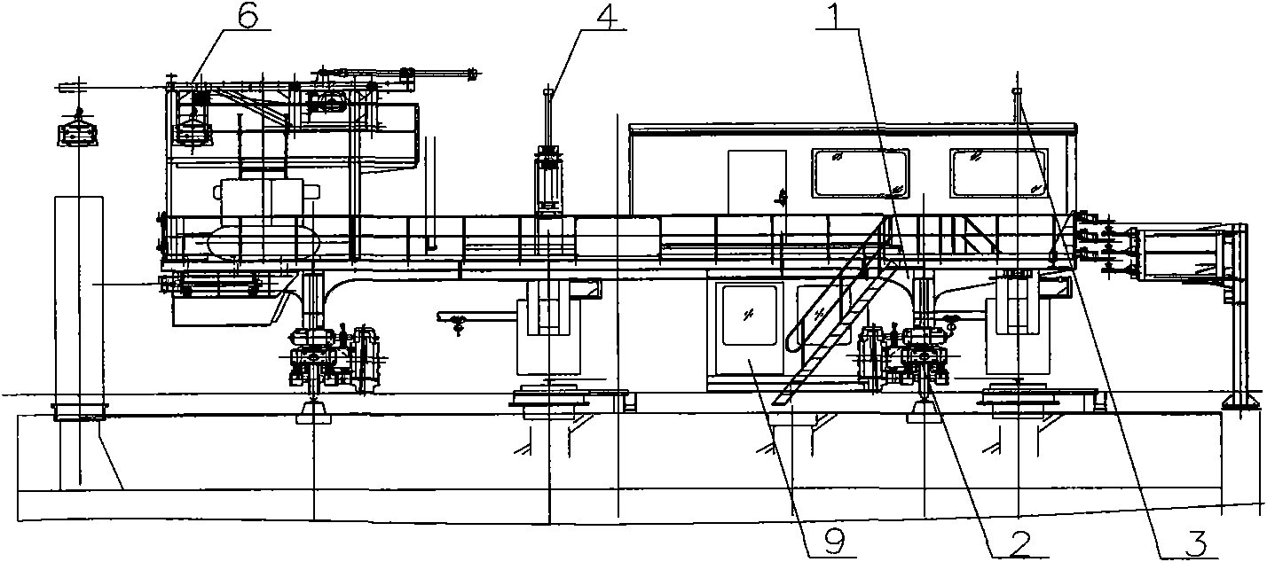 Double-U-shaped smoke guiding pipe dedusting car of tamping coke furnace