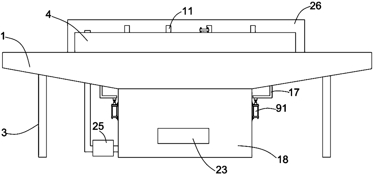 Plate glass dust removing, crushing and cutting machine