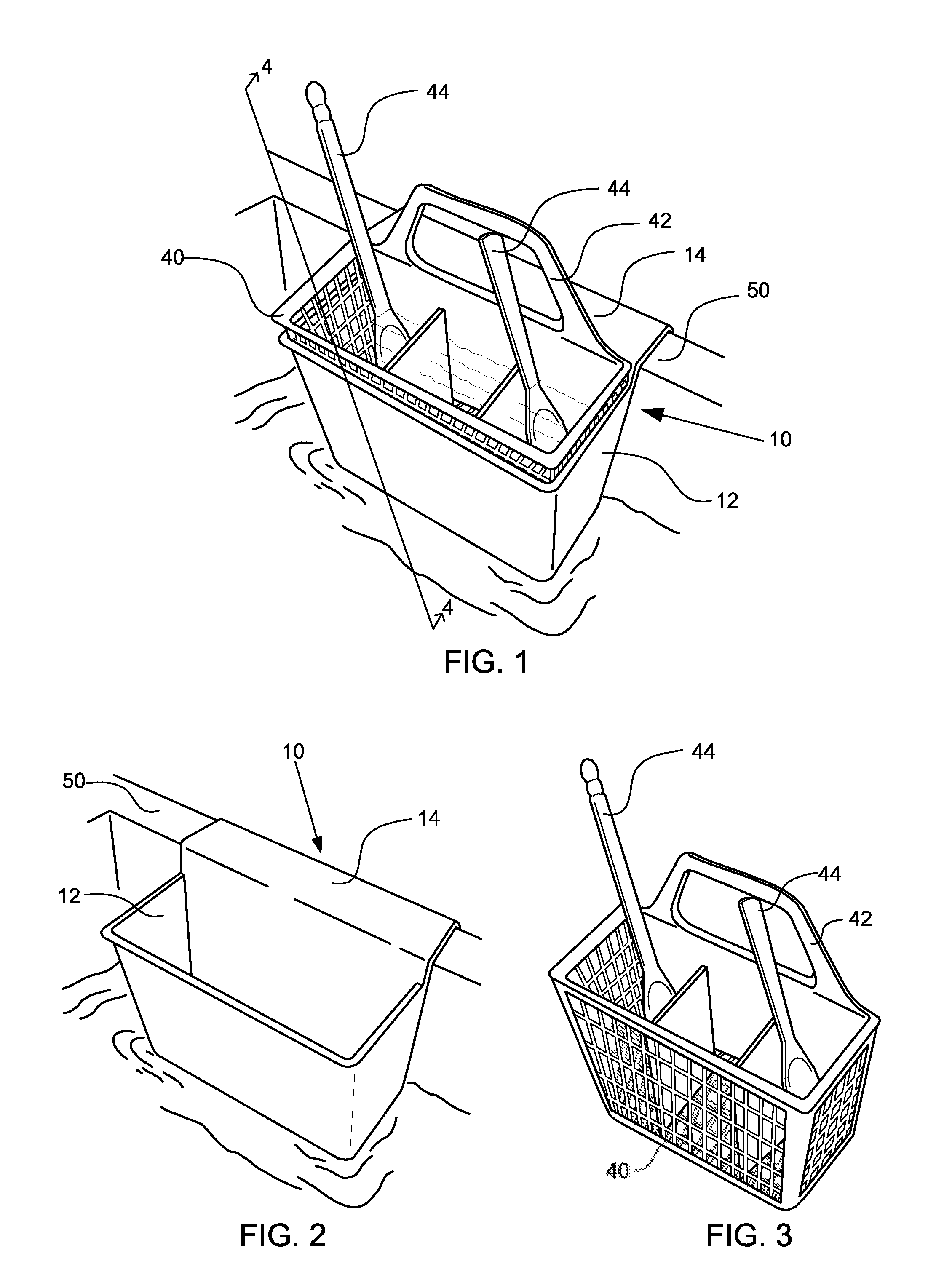 Soaker Basket for a Dishwasher's Silverware Basket