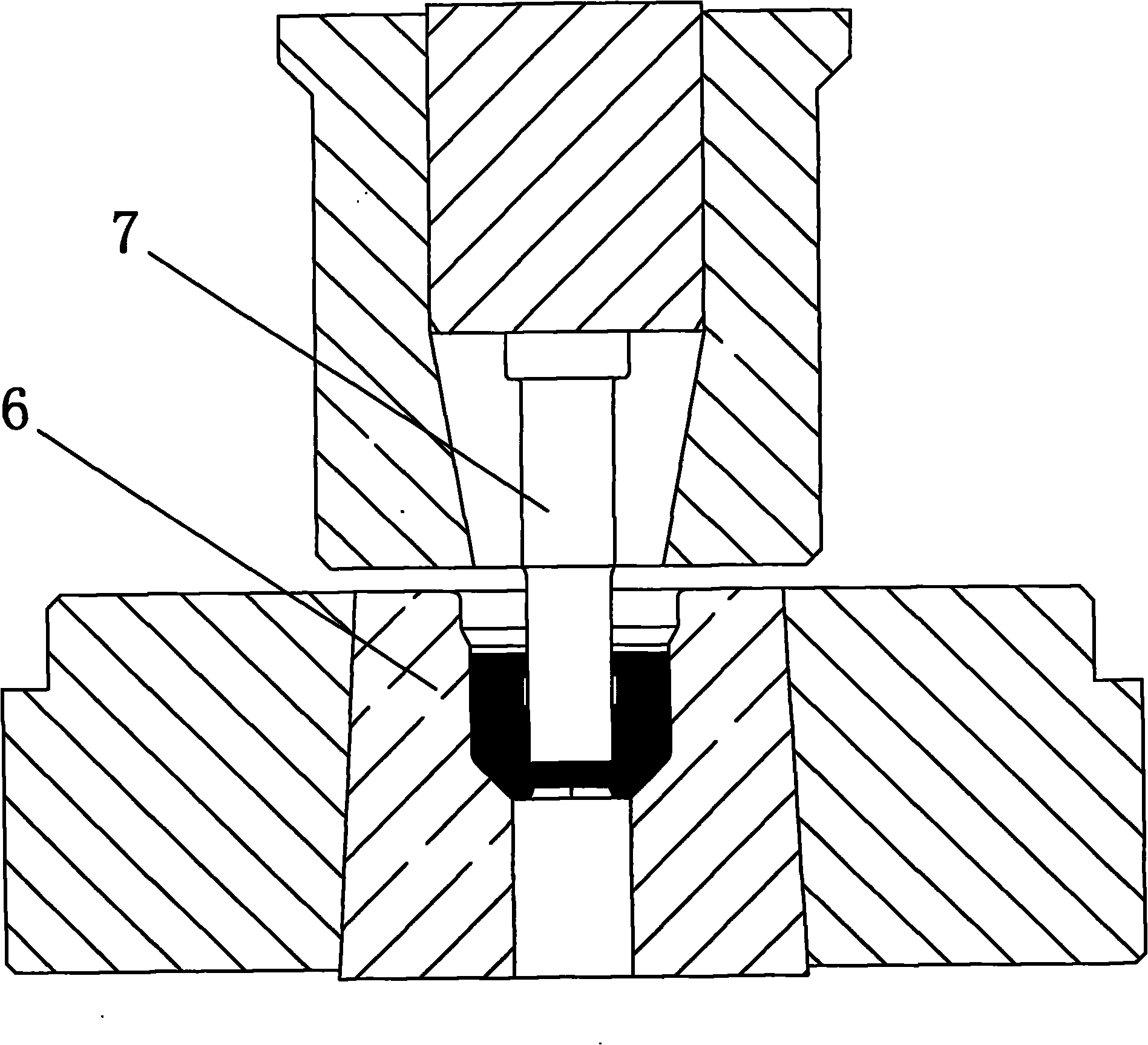 Cold heading extrusion forming processing method for shaft sleeve of clutch shaft of impeller type full-automatic washing machine