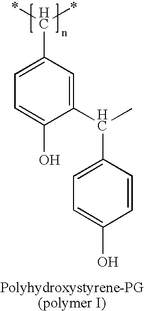 Functionalized composition of polyhydroxystyrene and polyhydroxystyrene derivatives and associated methods