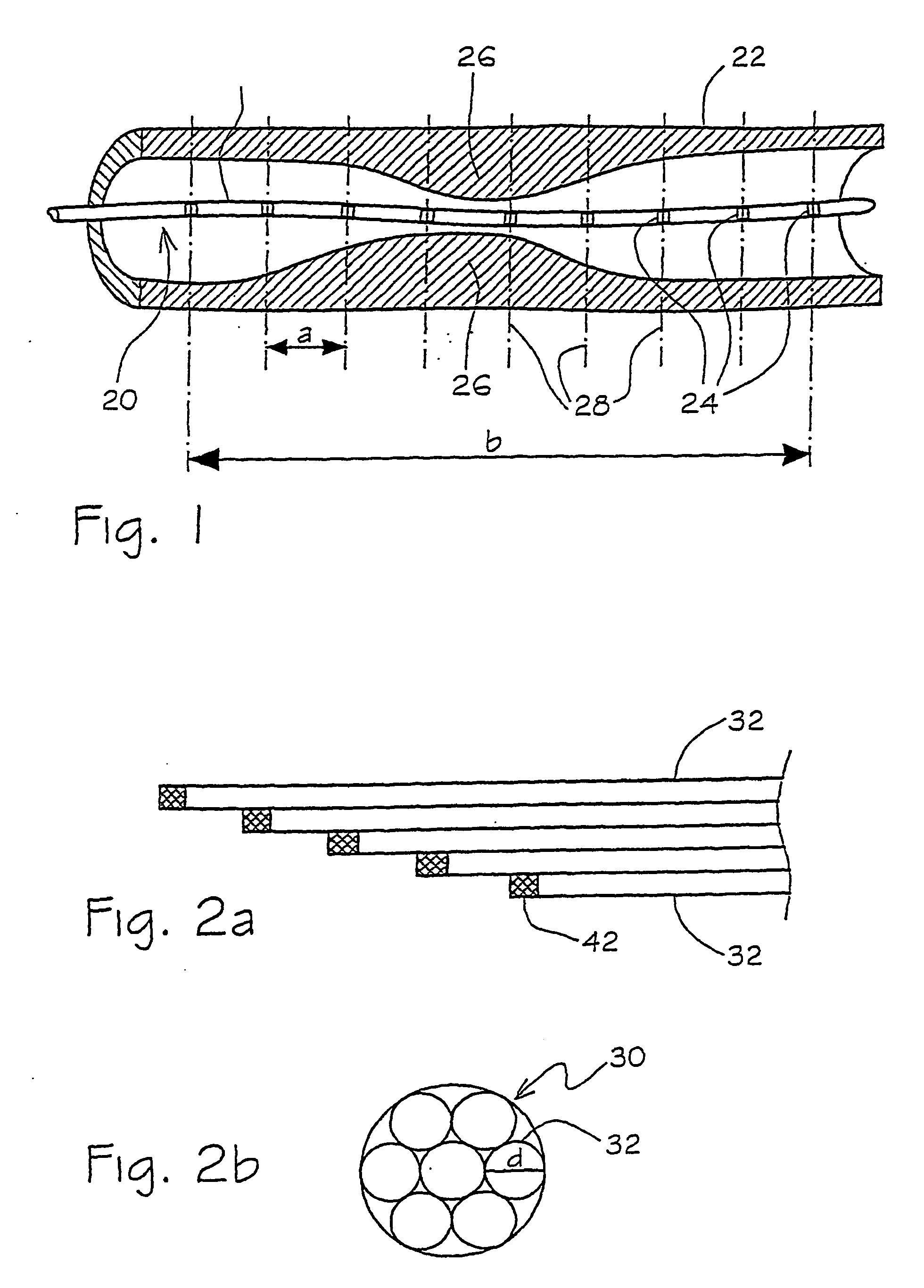 Ultrasonic probing device with distributed sensing elements