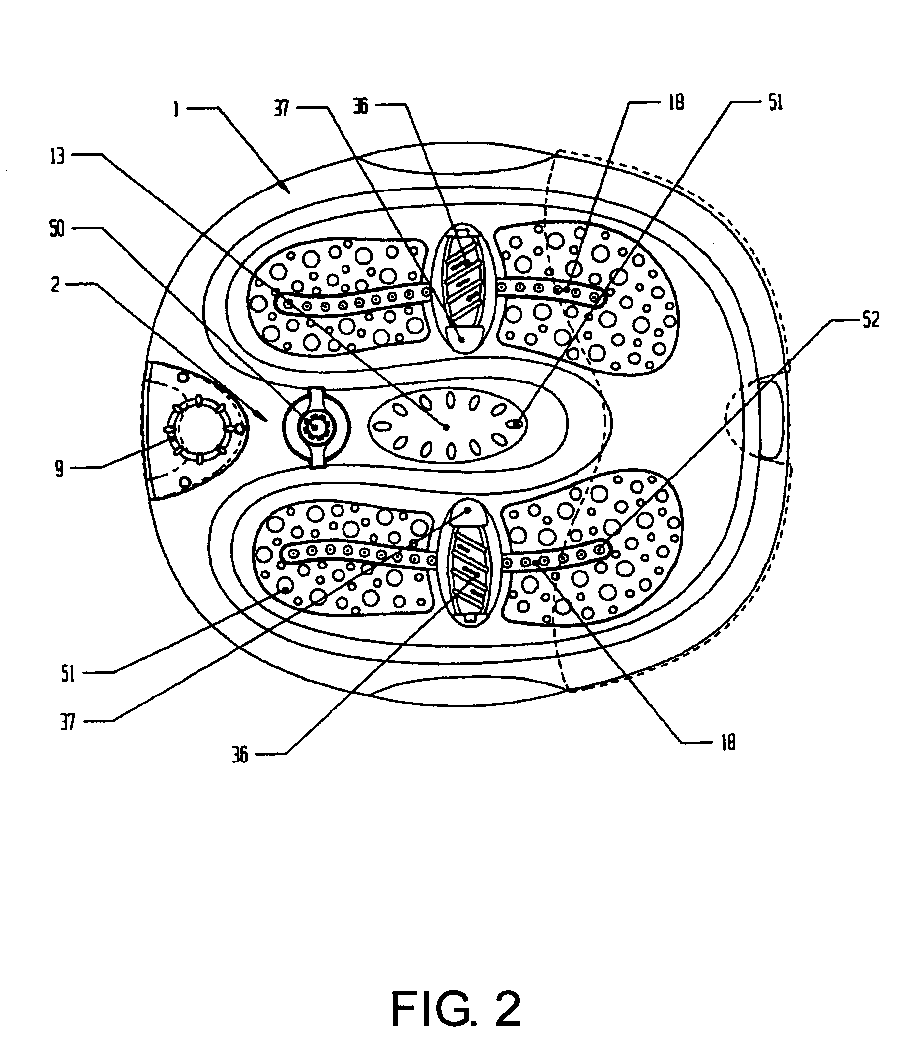 Motorized foot caring and massage device