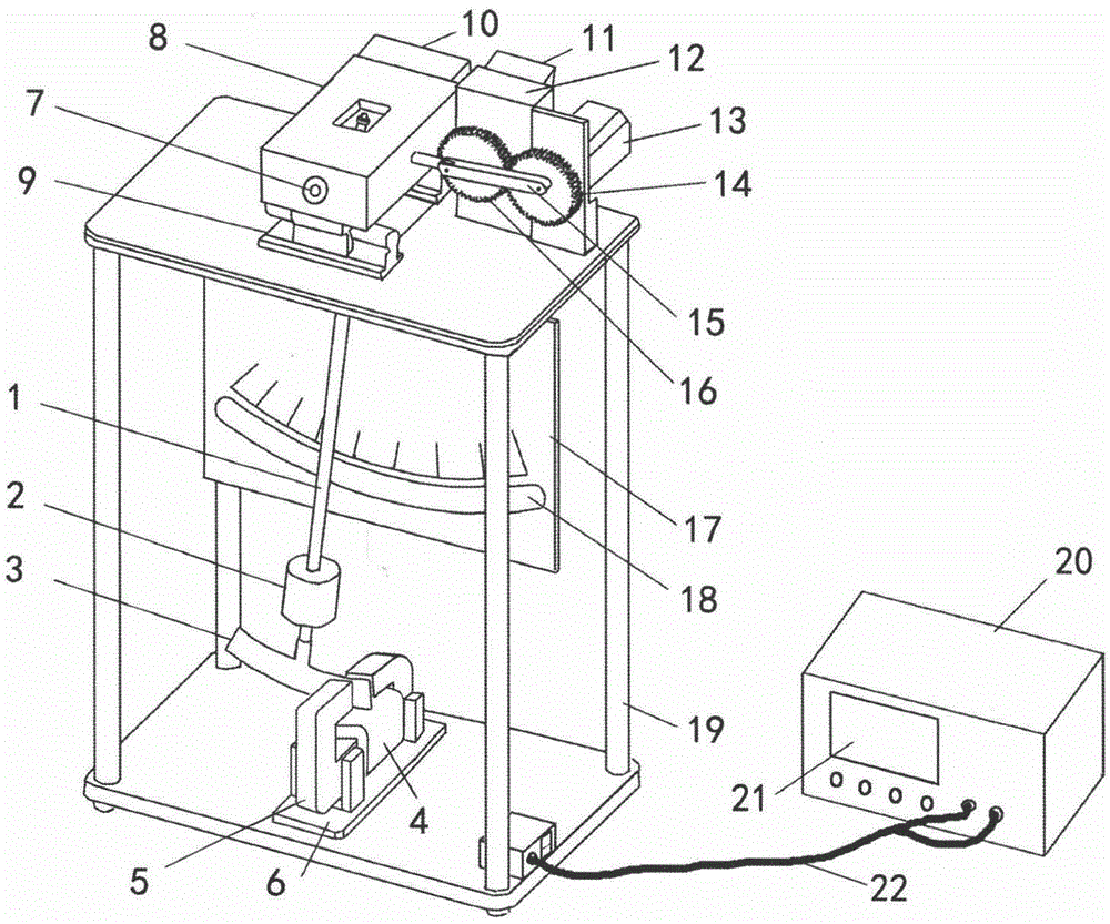 Forced vibration damping compound pendulum experimental instrument