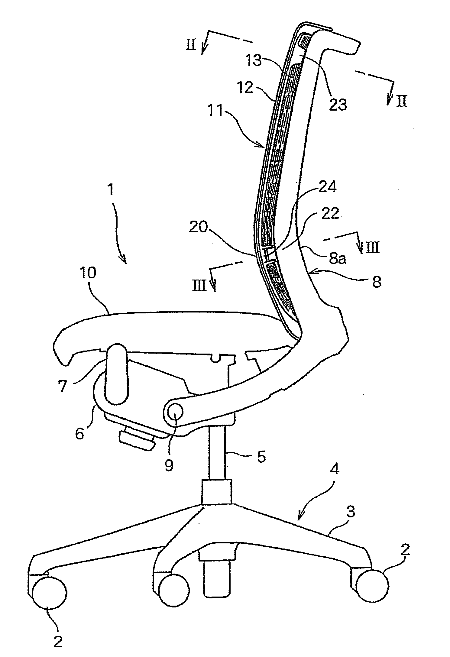 Chair backrest device