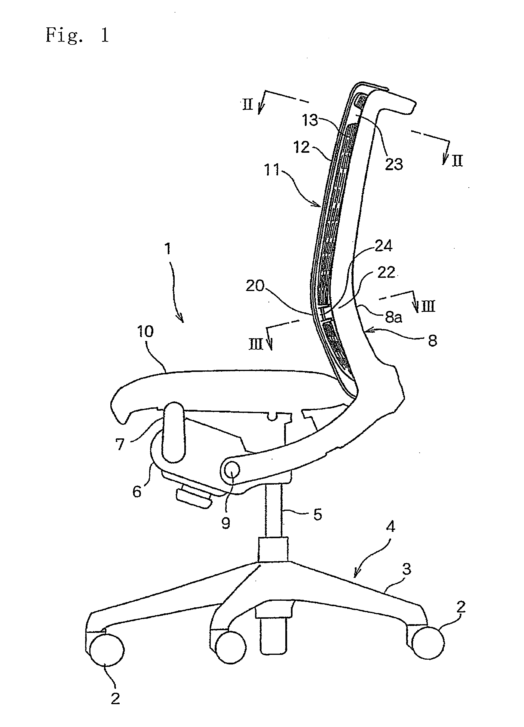 Chair backrest device