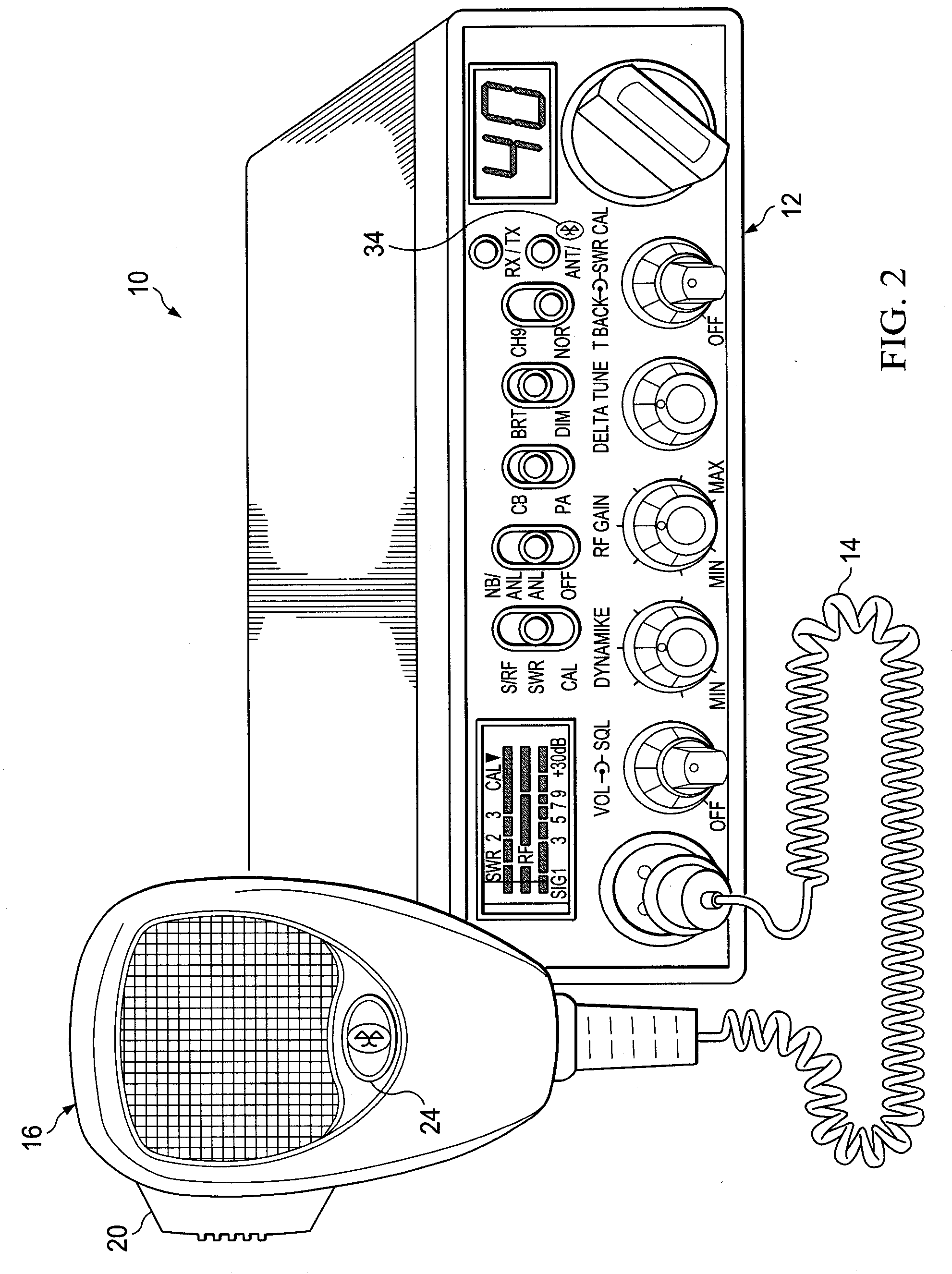 Citizens band radio with wireless cellular telephone connectivity