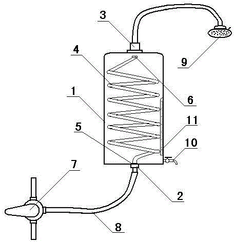 Auxiliary water tank for solar water heater