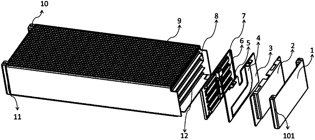 Soft pack battery module structure and power battery